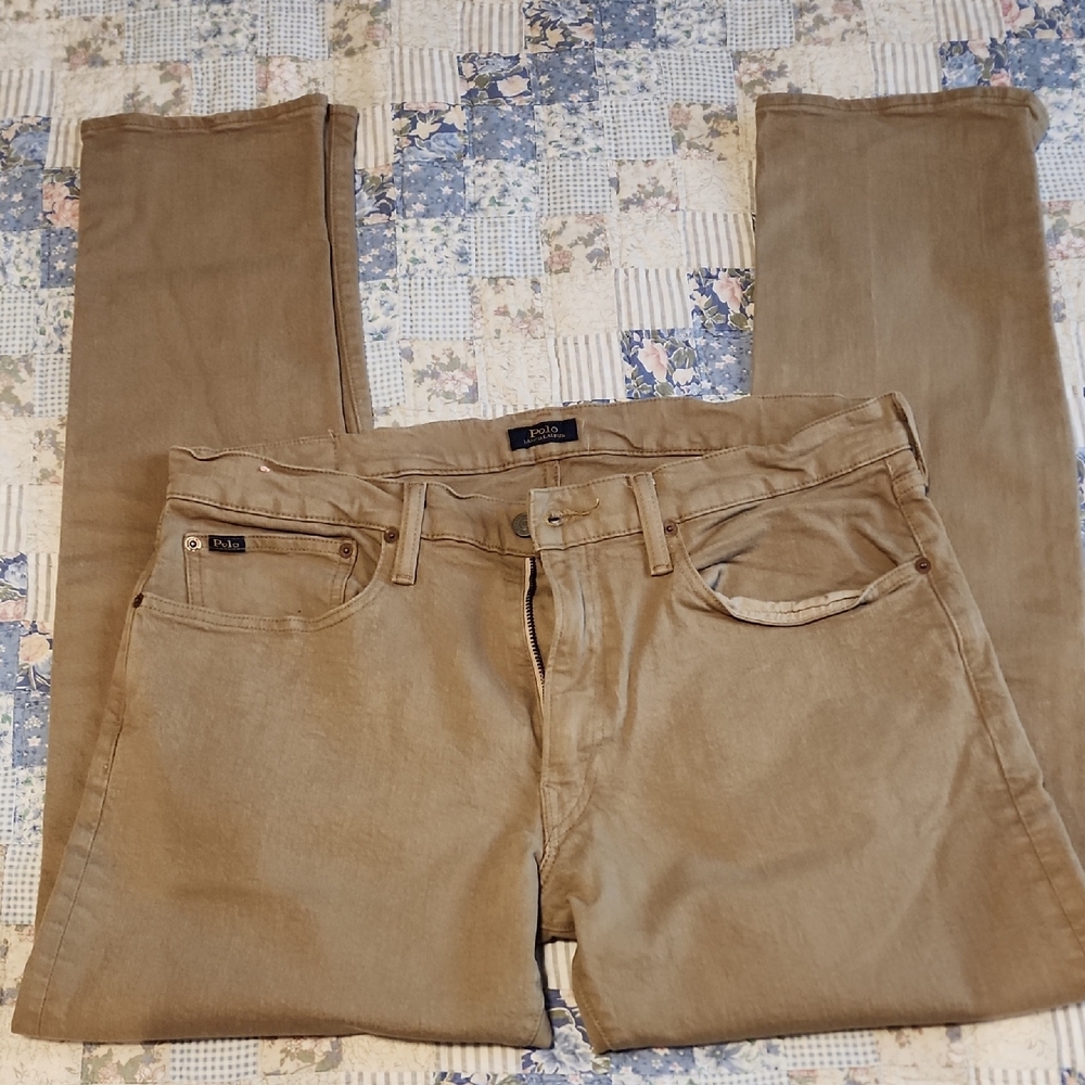 Polo by Ralph Lauren Varick Slim Straight Pants - Tan